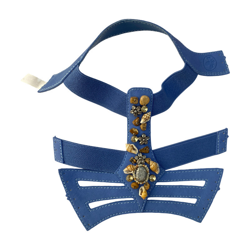Customized new style shoe upper accessories: Semi-finished PU hand-stitched beaded upper for women's sandals