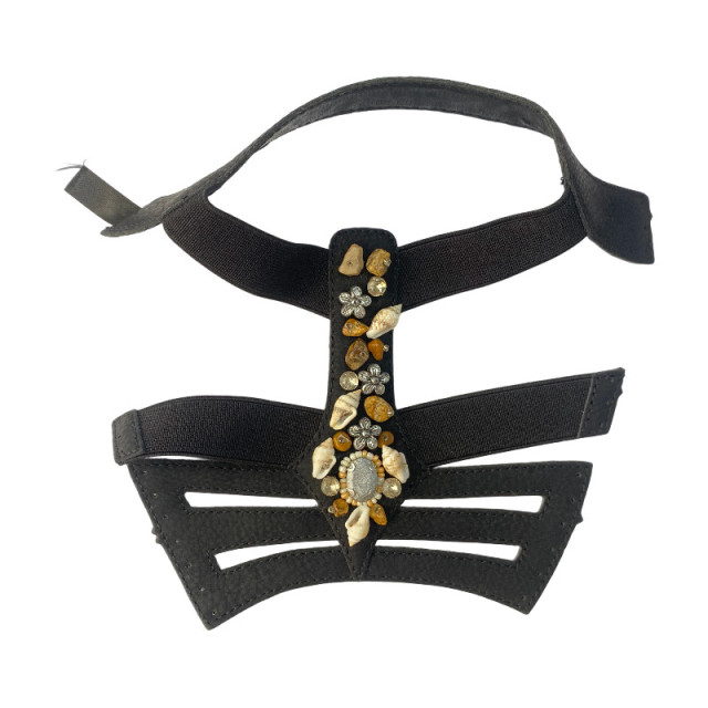 Handmade beaded PU material summer slippers and sandals semi-finished shoe upper processing accessories and auxiliary materials source factory processing and customization