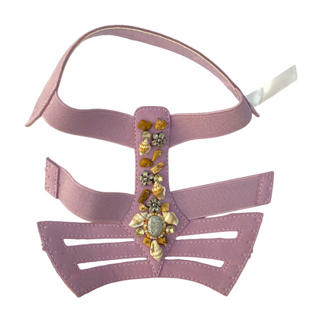 Handmade beaded PU material summer slippers and sandals semi-finished shoe upper processing accessories and auxiliary materials source factory processing and customization