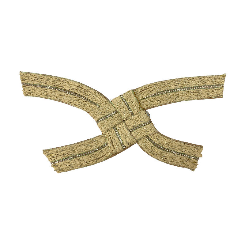 Customized PP straw woven tape, diamond shoe upper accessories, slippers, sandals, casual shoes, versatile shoe uppers, shoe materials and accessories, sample processing