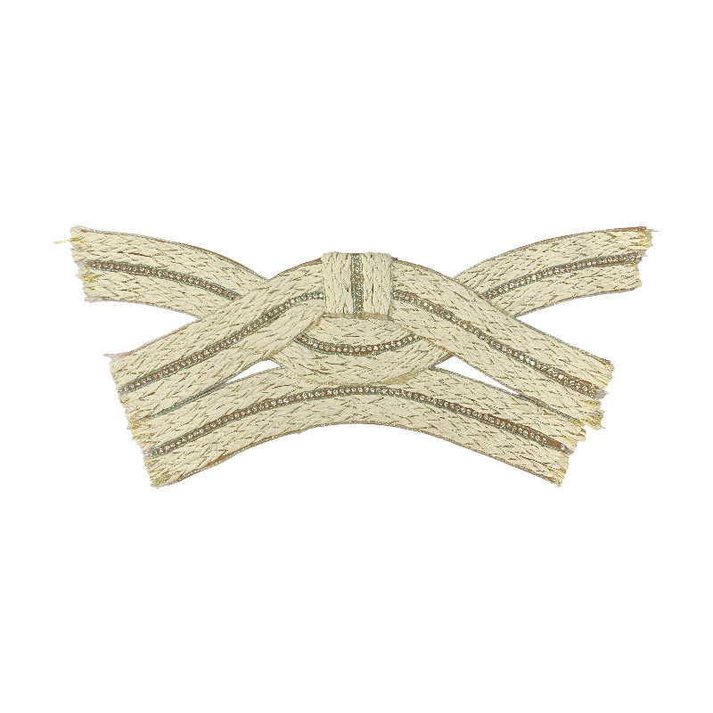 Customized PP straw woven tape, diamond shoe upper accessories, slippers, sandals, casual shoes, versatile shoe uppers, shoe materials and accessories, sample processing