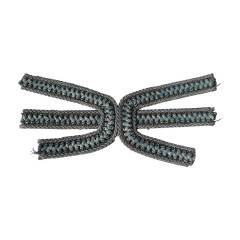 Customized foreign trade export woven belt beaded shoe upper accessories, chain-attached shoe upper, pearl processing and manufacturing of women's shoe uppers