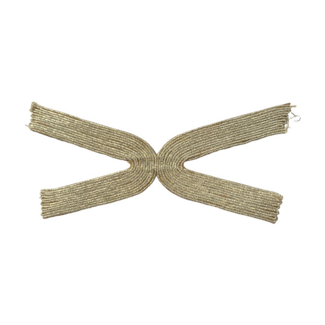 Custom new style top accessories PP herbe tissé PU main cloué perles sandales femmes top semi-finis ornements wholesale traitement