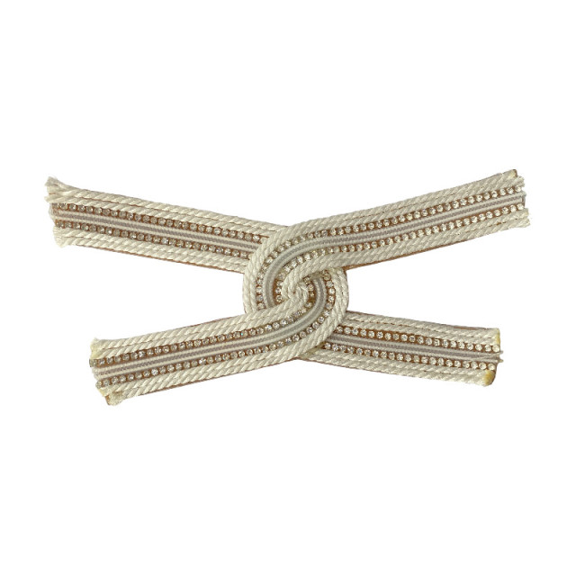 Customized ethnic-style beach shoe uppers with chain stickers, women's summer shoe upper accessories, DIY handcrafted