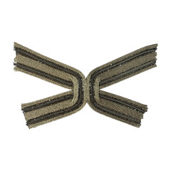 Customized ethnic-style beach shoe uppers with chain stickers, women's summer shoe upper accessories, DIY handcrafted