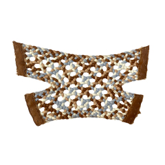 镂空编织刺绣鞋面