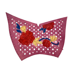 Hollowed-out embroidered gemstone upper