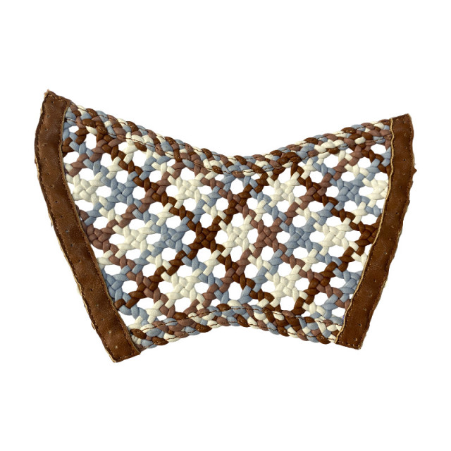 Colorful woven striped upper