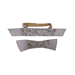 Rhinestone hollowed-out sandal upper