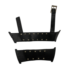 Rhinestone hollowed-out sandal upper