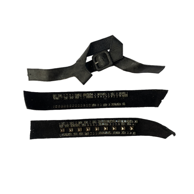 Embroidered beaded sandal upper