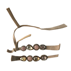 Hand-beaded sandal upper