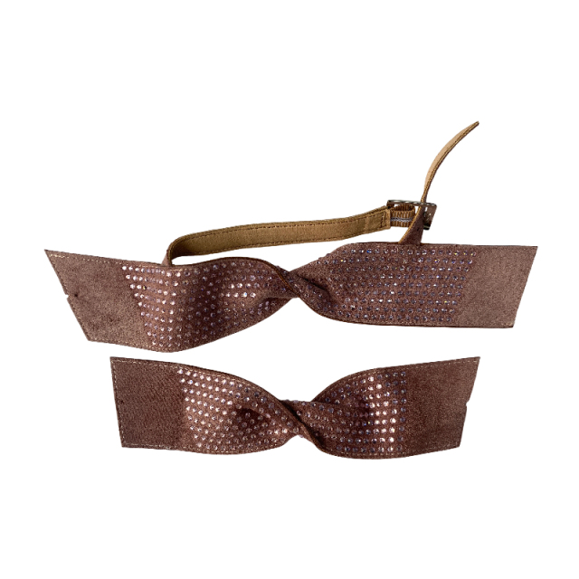 Handcrafted beaded and diamond-encrusted sandal upper