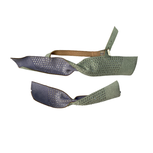 Handcrafted beaded and diamond-encrusted sandal upper