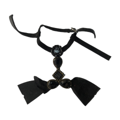 Handcrafted beaded and diamond-encrusted sandal upper