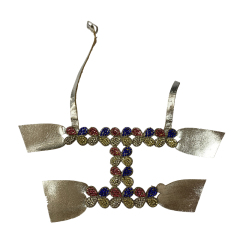 Multicolored small flower-patterned perforated diamond upper