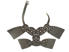 The upper of the shoe is laser-printed on flannel