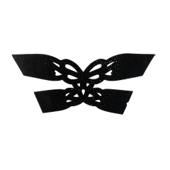 The upper of the shoe is laser-printed on flannel