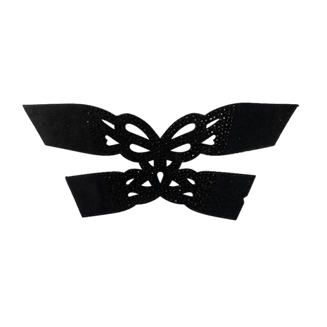 The upper of the shoe is laser-printed on flannel