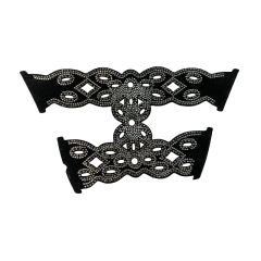 The upper of the shoe is laser-printed on flannel