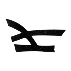 The upper of the shoe is irregularly rhinestone with velvet fabric