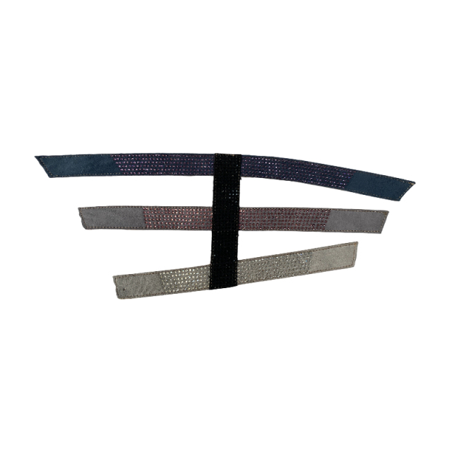 Laser-embossed diamond-encrusted upper