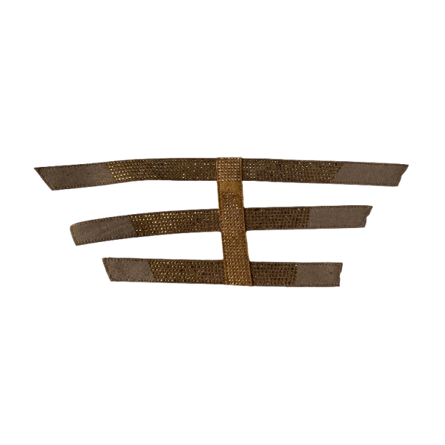 Laser-embossed diamond-encrusted upper