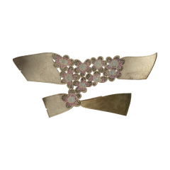 Bohemian-style floral sandal upper