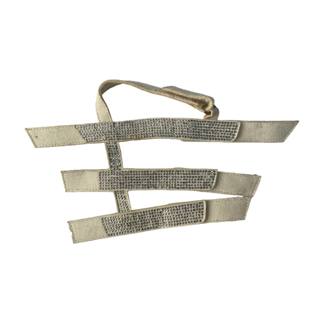 Glass rhinestone casual sandal upper