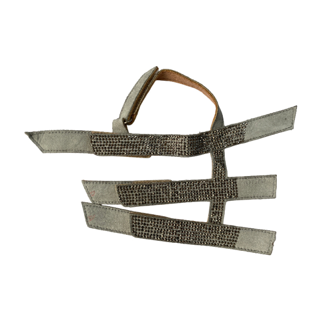 Glass rhinestone casual sandal upper