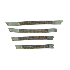 Colorful one-line shoe upper with rhinestones