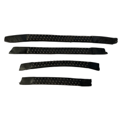 Colorful one-line shoe upper with rhinestones