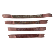 Colorful one-line shoe upper with rhinestones