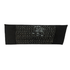 The upper is made of PU velvet fabric with hot rhinestone and hand-stitched beads