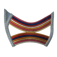 Colorful woven embossed diamond upper