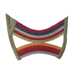 Colorful woven embossed diamond upper