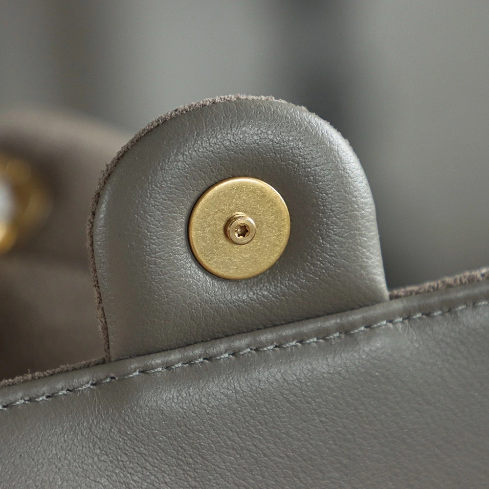 Chanel25c grey suede