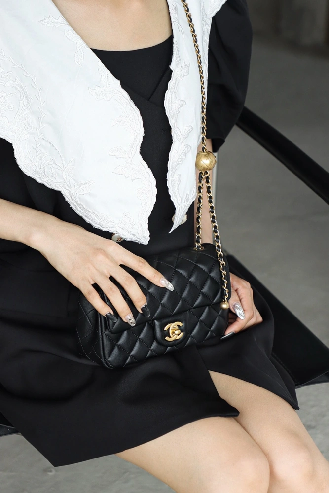 Chanel Gold Ball Black MINI