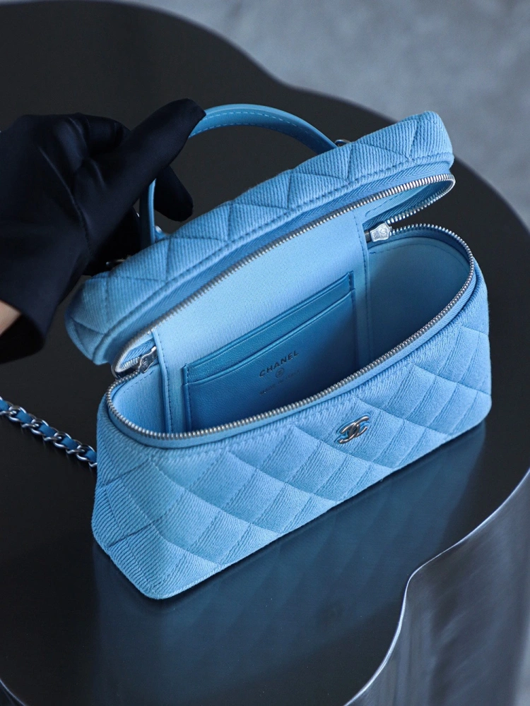 Chanel 25P Denim Lunch Box Bag