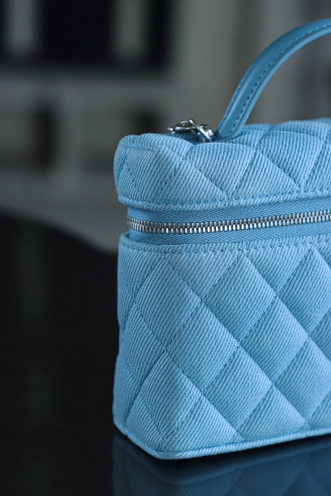 Chanel 25P Denim Lunch Box Bag