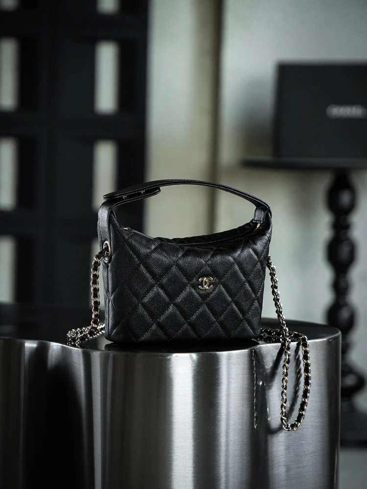 Chanel 25C Lunch Box Bag Black