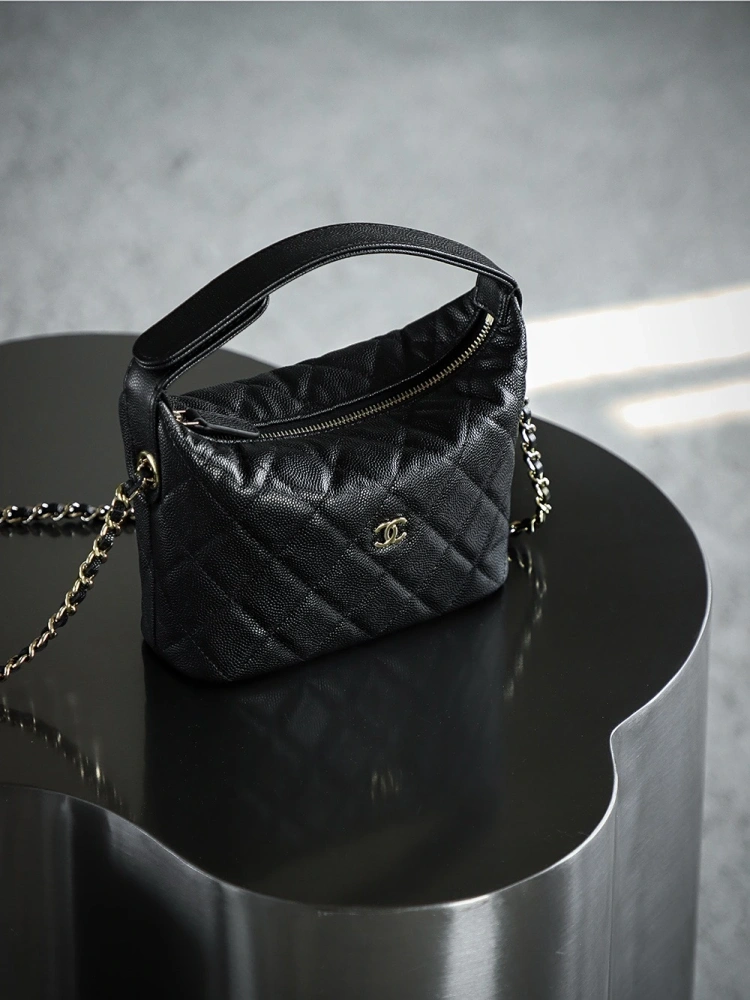 Chanel 25C Lunch Box Bag Black