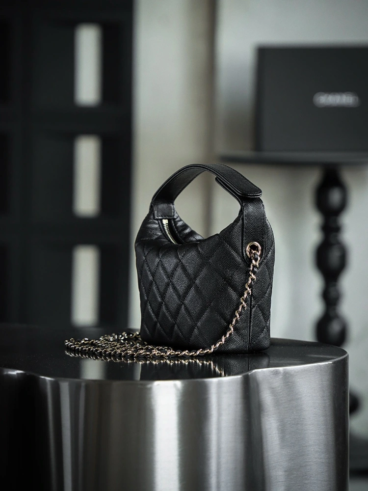 Chanel 25C Lunch Box Bag Black