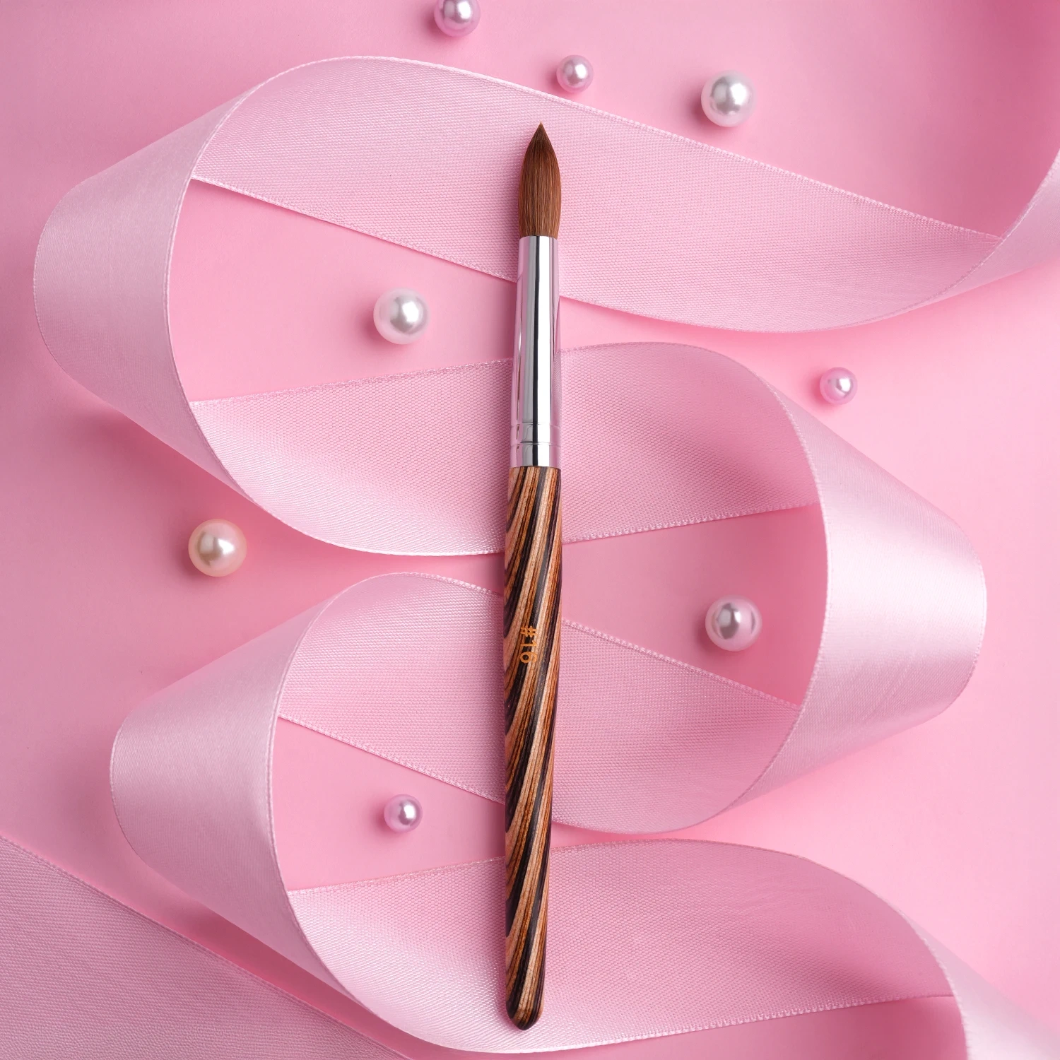 2025 New Acrylic Nail Brush 100 % Kolinsky Sable Germany Wood Handle 100% Mink Hair Nail Powder Brush  #14 #16 #18