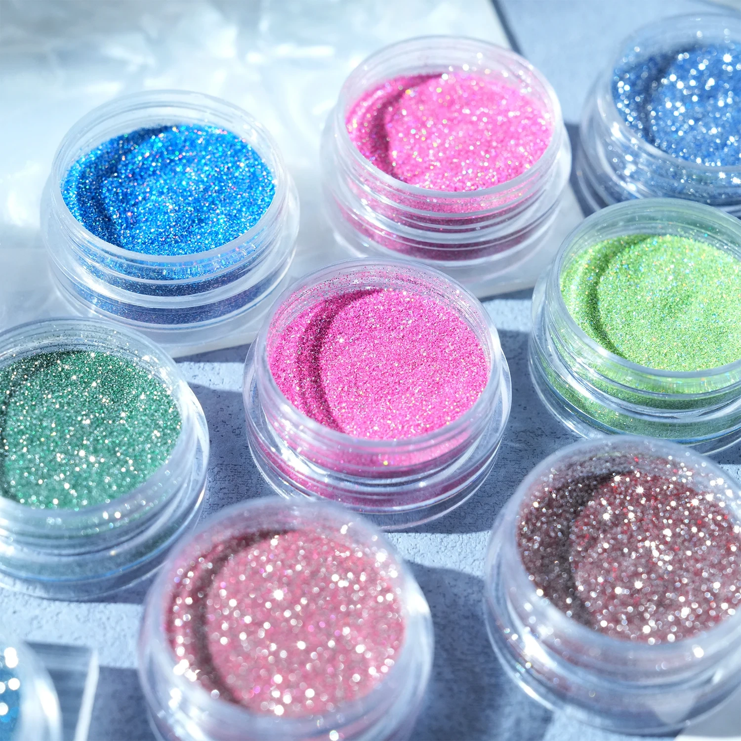 High Quality Japanese Nail Art Pigment Nail Glitter Powder Chrome Nail Powder Set 48 Colours