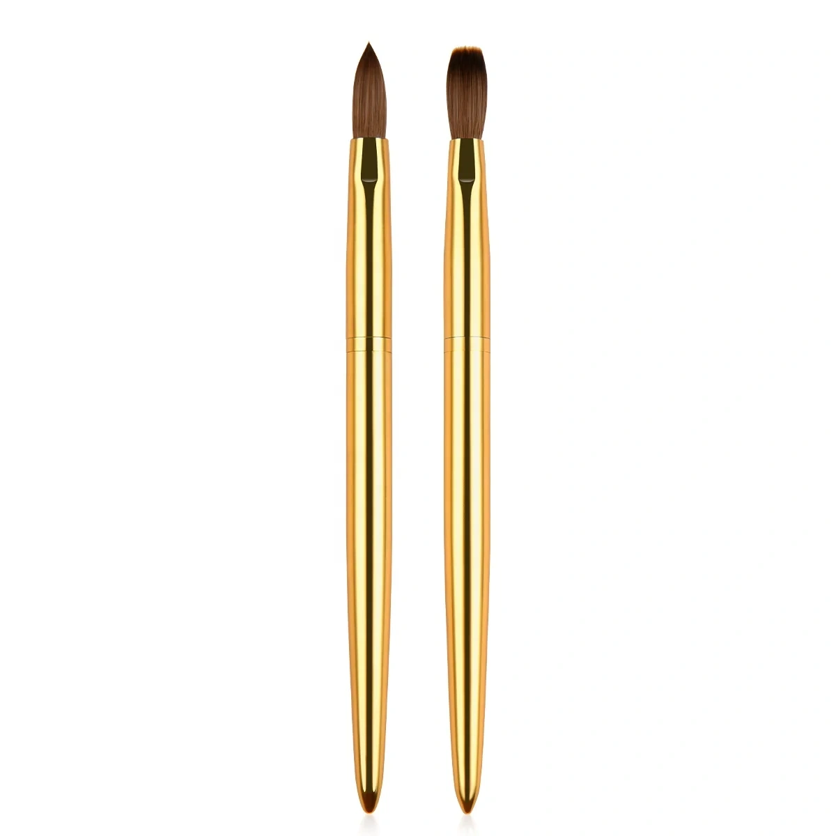 Factory Manufacture Different Size Manicure Powder Gold Metal  Professional Kolinsky Sable Acrylic Nail Brush Nails Acrylic #18