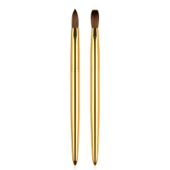 Factory Manufacture Different Size Manicure Powder Gold Metal  Professional Kolinsky Sable Acrylic Nail Brush Nails Acrylic #18
