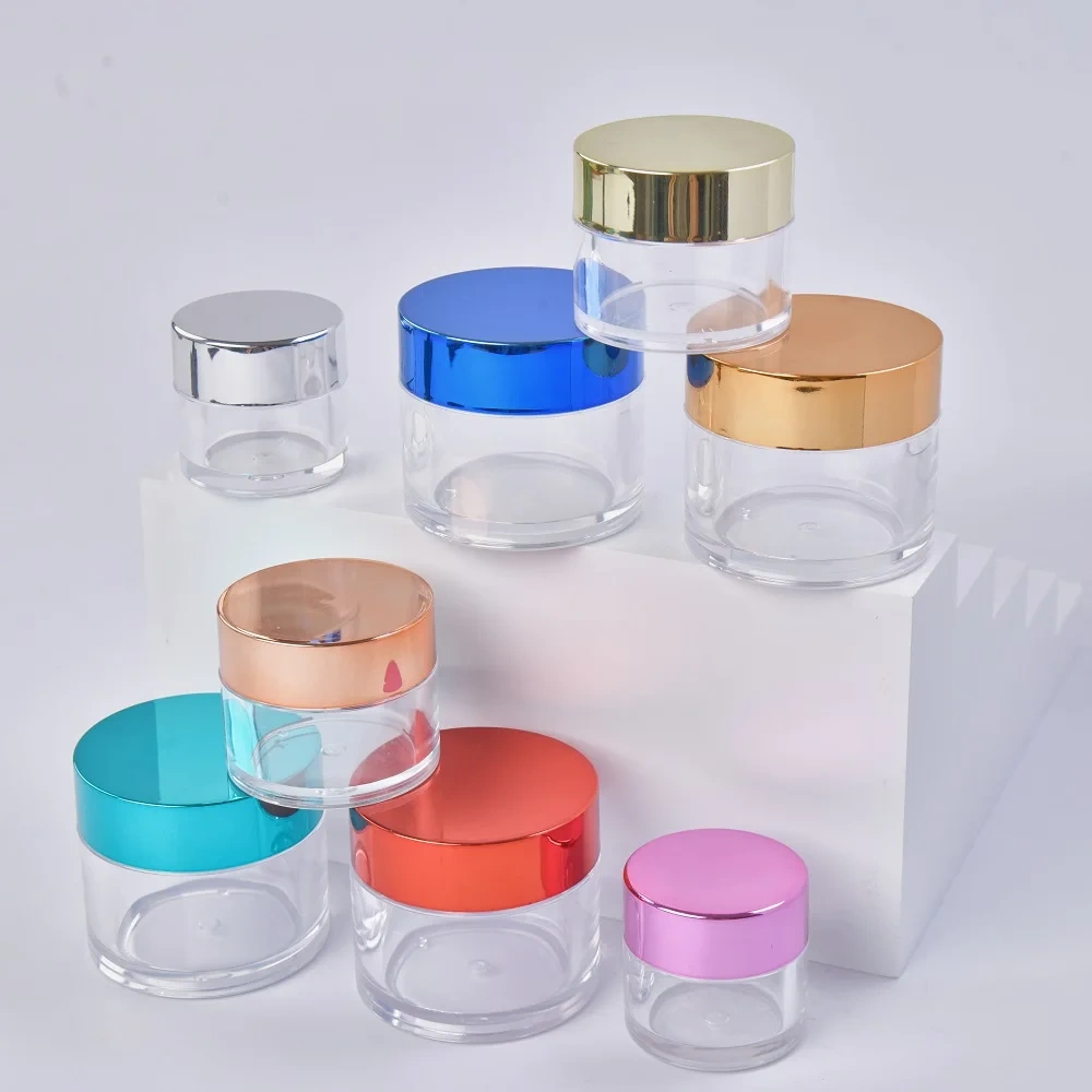 Factory OEM/ODM Custom Acrylic Powder Containers Pink Empty Plastic Acrylic Powder Jars Private Label 1oz 2oz