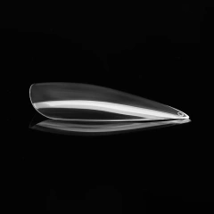 600 Pieces Soft Gel Clear Full Cover Nail Tips Long Stiletto Shape Natural 14 Sizes Gel Nail Tips Custom Box
