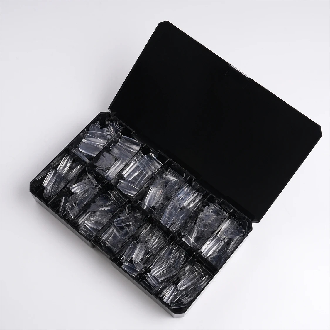 252Pcs Gel Fake Nail Tips Full Cover Natural Medium Square Straight Nail Tips With Measurements 14 Sizes